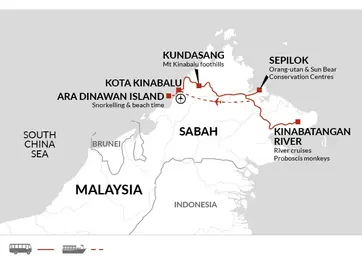 itinerary map