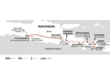 itinerary map
