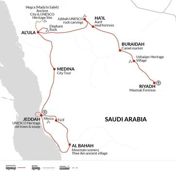 itinerary map