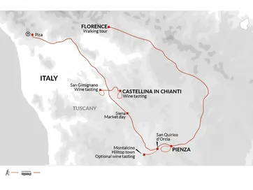 itinerary map