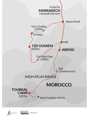 itinerary map