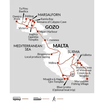 itinerary map