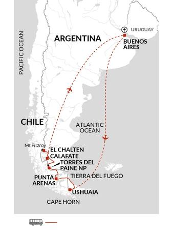 itinerary map