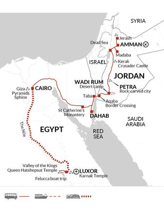 itinerary map