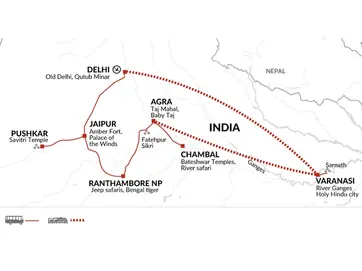 itinerary map