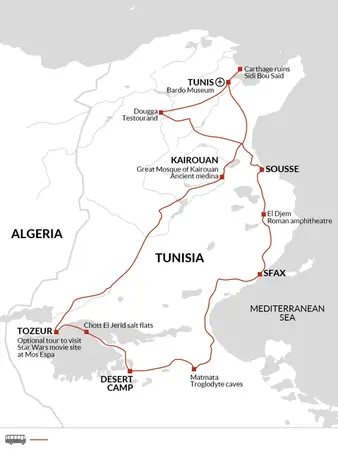 itinerary map