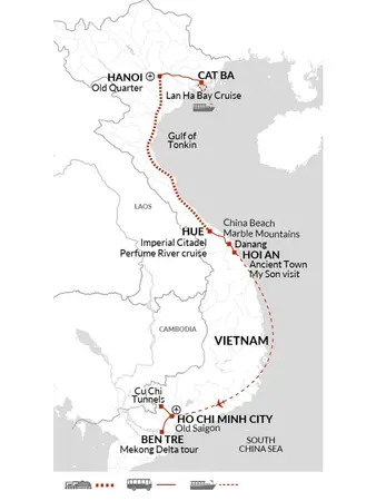 itinerary map