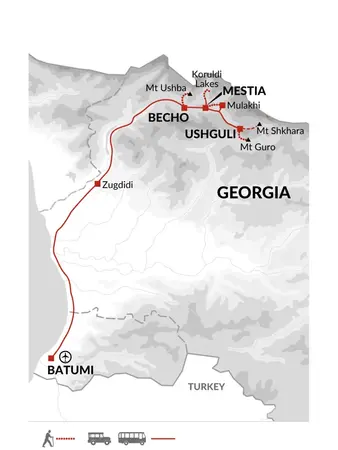 itinerary map