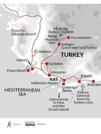 itinerary map