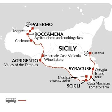 itinerary map