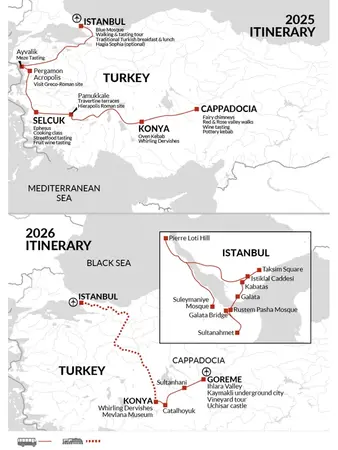 itinerary map