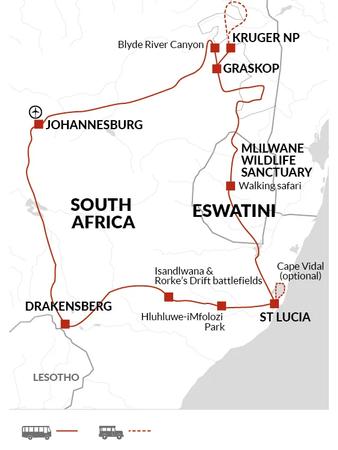 itinerary map